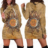 Bohemian Sun And Moon SED-0165 Hoodie Dress