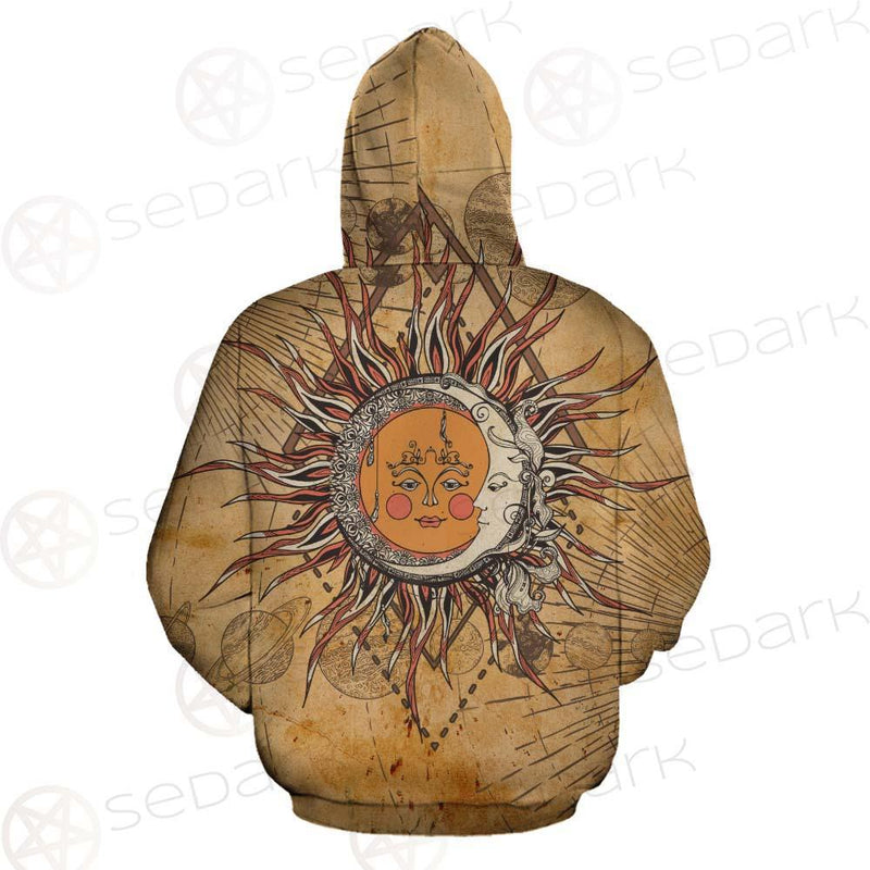 Bohemian Sun And Moon SED-0165 Hoodie Allover