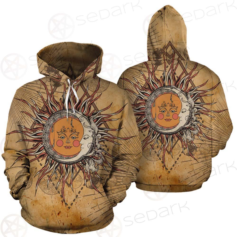 Bohemian Sun And Moon SED-0165 Hoodie Allover