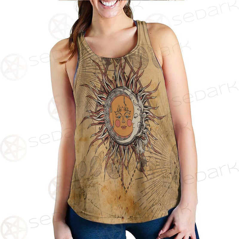 Bohemian Sun And Moon SED-0165 Women Tank Top