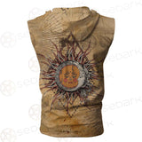 Bohemian Sun And Moon SED-0165 Zip Sleeveless Hoodie