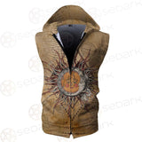 Bohemian Sun And Moon SED-0165 Zip Sleeveless Hoodie