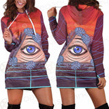 Eye Of Providence SED-0166 Hoodie Dress