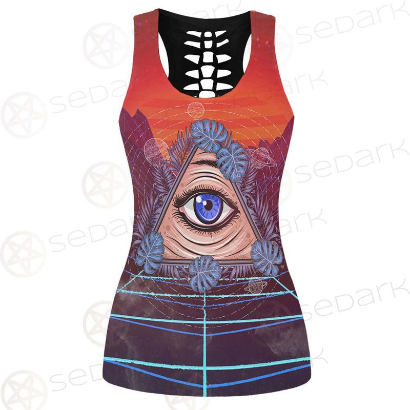 Eye Of Providence SED-0166 Hollow Out Tank Top