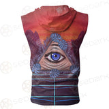 Eye Of Providence SED-0166 Zip Sleeveless Hoodie