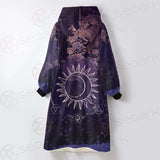 Wicca Pattern Moon And Sun SED-0167 Oversized Sherpa Blanket Hoodie