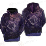 Wicca Pattern Moon And Sun SED-0167 Hoodie Raglan