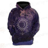 Wicca Pattern Moon And Sun SED-0167 Hoodie Raglan