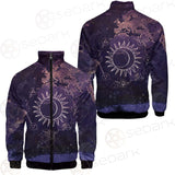 Wicca Pattern Moon And Sun SED-0167 Stand-up Collar Jacket