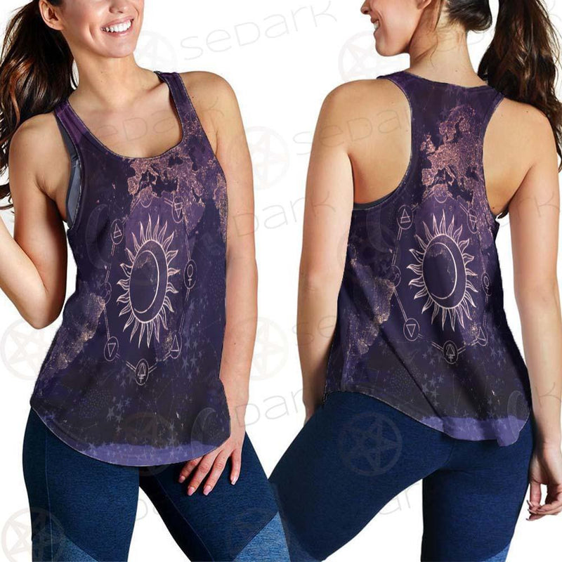 Wicca Pattern Moon And Sun SED-0167 Women Tank Top