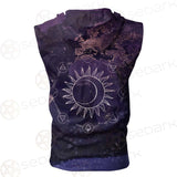 Wicca Pattern Moon And Sun SED-0167 Zip Sleeveless Hoodie