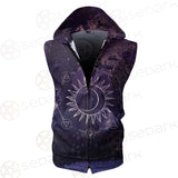 Wicca Pattern Moon And Sun SED-0167 Zip Sleeveless Hoodie