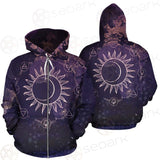 Wicca Pattern Moon And Sun SED-0167 Zip-up Hoodies