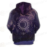 Wicca Pattern Moon And Sun SED-0167 Hoodie Raglan Zip