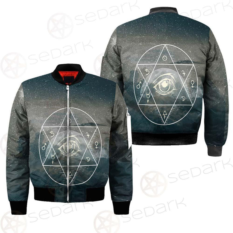 Wicca Symbol SED-0169 Bomber Jacket