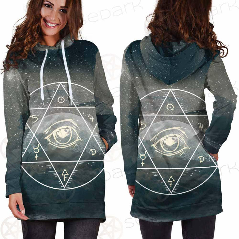 Wicca Symbol SED-0169 Hoodie Dress