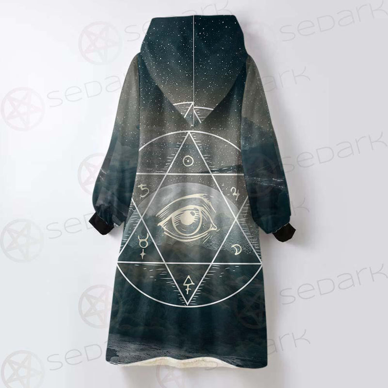 Wicca Symbol SED-0169 Oversized Sherpa Blanket Hoodie