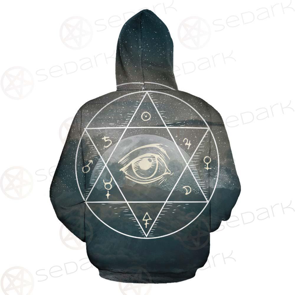Wicca Symbol SED-0169 Hoodie Allover