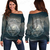Wicca Symbol SED-0169 Off Shoulder Sweaters
