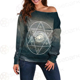 Wicca Symbol SED-0169 Off Shoulder Sweaters