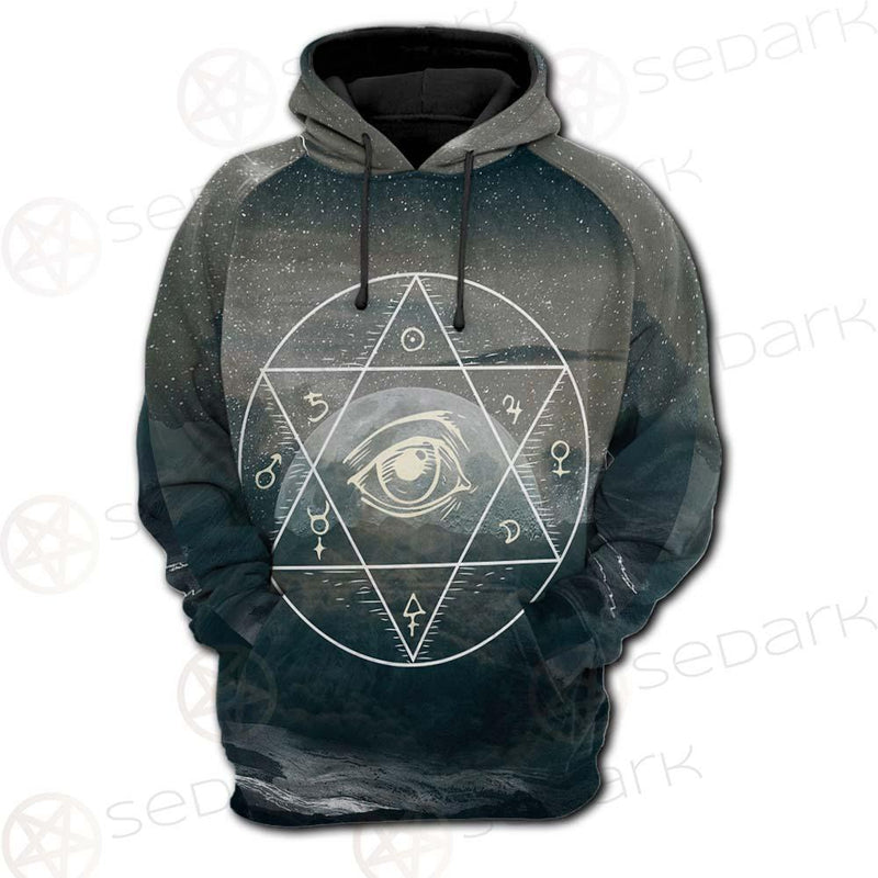 Wicca Symbol SED-0169 Hoodie Raglan