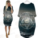 Wicca Symbol SED-0169 Batwing Pocket Dress