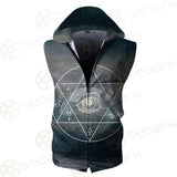 Wicca Symbol SED-0169 Zip Sleeveless Hoodie