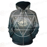 Wicca Symbol SED-0169 Zip-up Hoodies