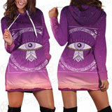 Eye Pattern Month SED-0170 Hoodie Dress