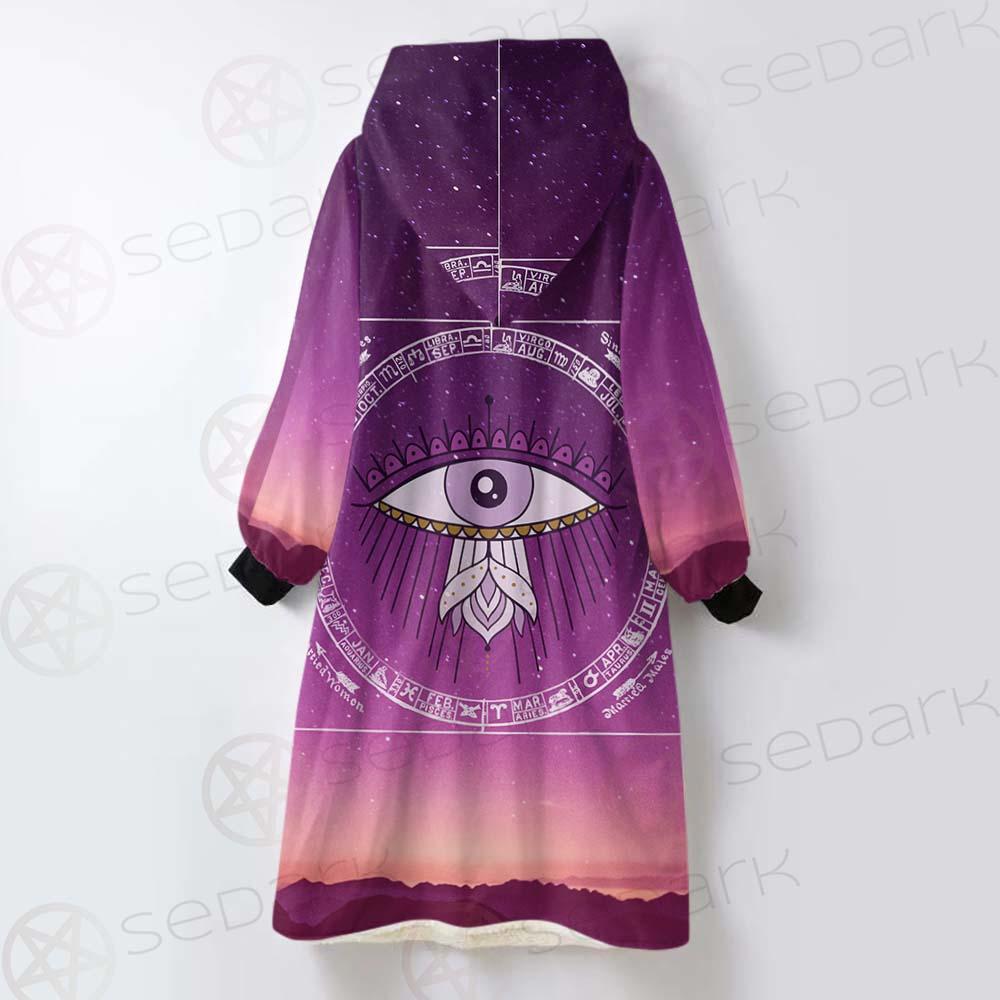 Eye Pattern Month SED-0170 Oversized Sherpa Blanket Hoodie