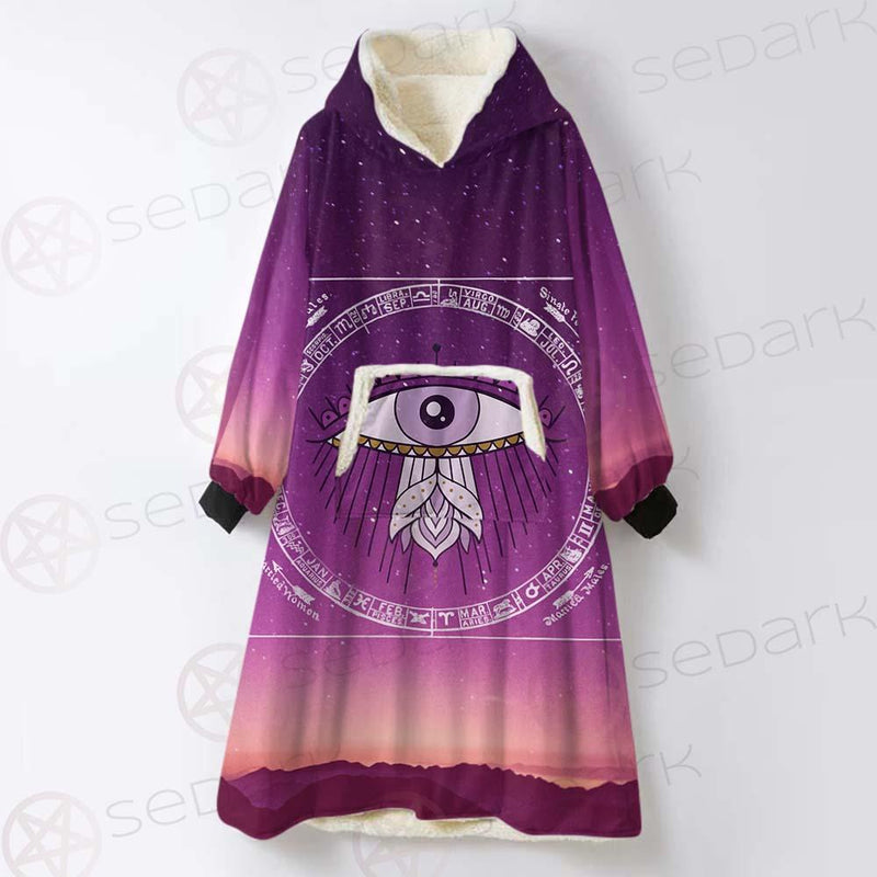 Eye Pattern Month SED-0170 Oversized Sherpa Blanket Hoodie