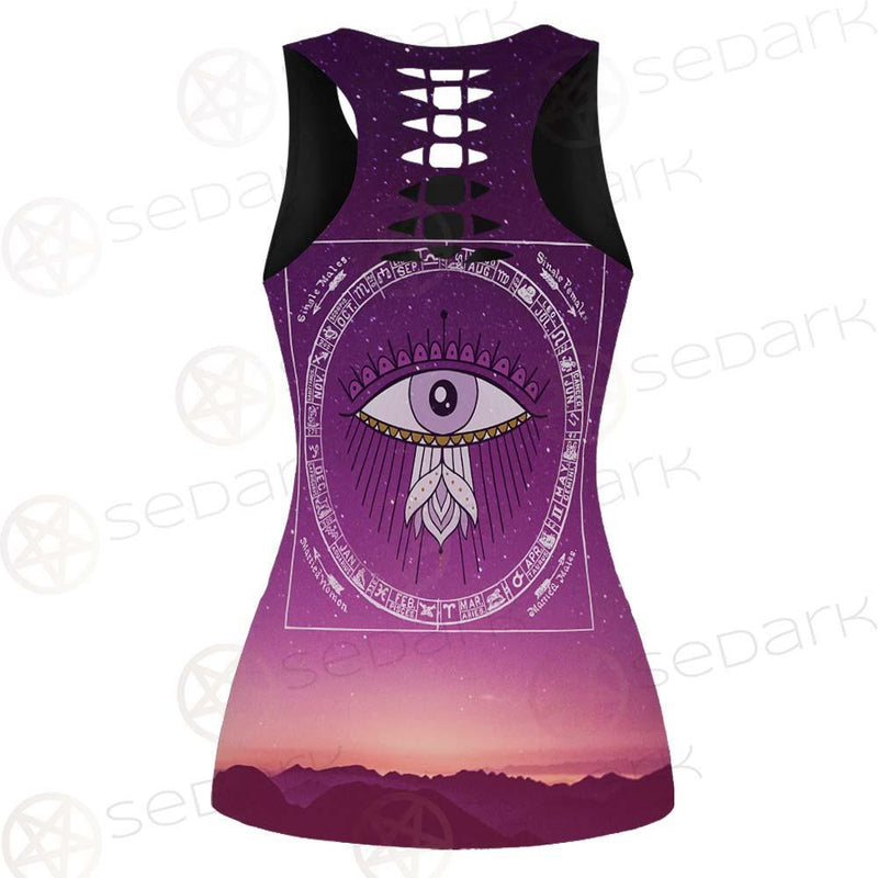 Eye Pattern Month SED-0170 Hollow Out Tank Top