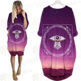 Eye Pattern Month SED-0170 Batwing Pocket Dress