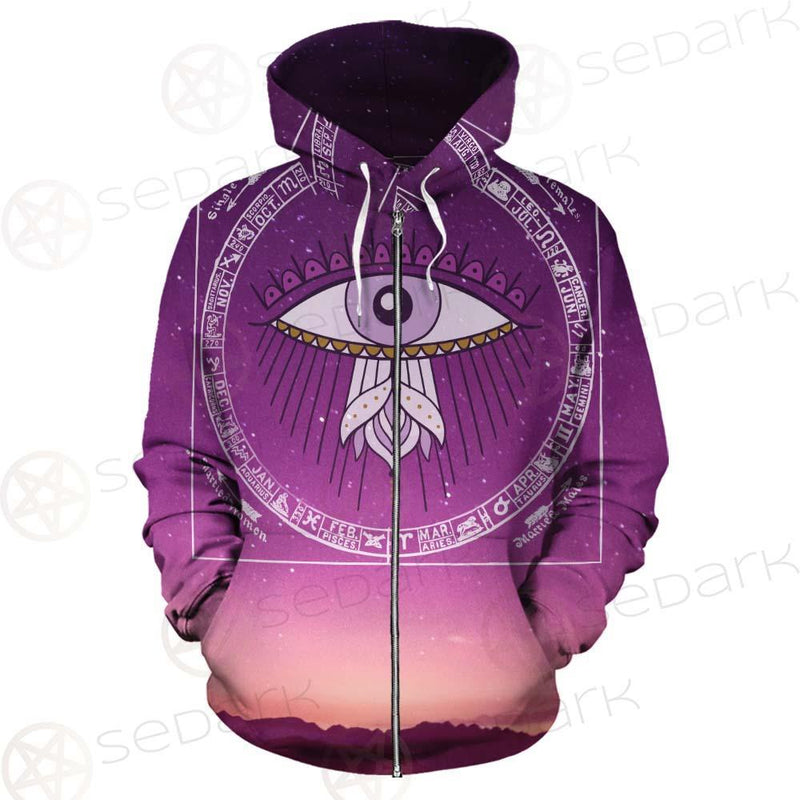 Eye Pattern Month SED-0170 Zip-up Hoodies