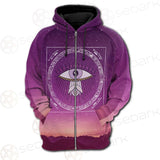 Eye Pattern Month SED-0170 Hoodie Raglan Zip