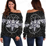 Satanic Death Moth SED-0171 Off Shoulder Sweaters