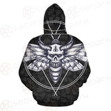 Satanic Death Moth SED-0171 Zip-up Hoodies