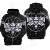 Satanic Death Moth SED-0171 Hoodie Raglan Zip