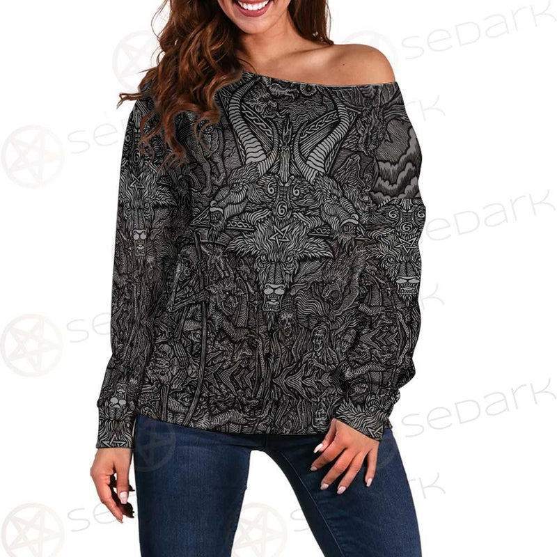 Satan Boho SED-0199 Off Shoulder Sweaters