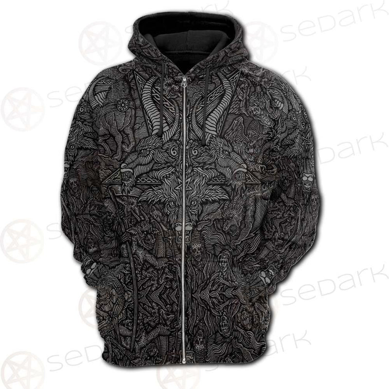 Satan Boho SED-0199 Hoodie Raglan Zip