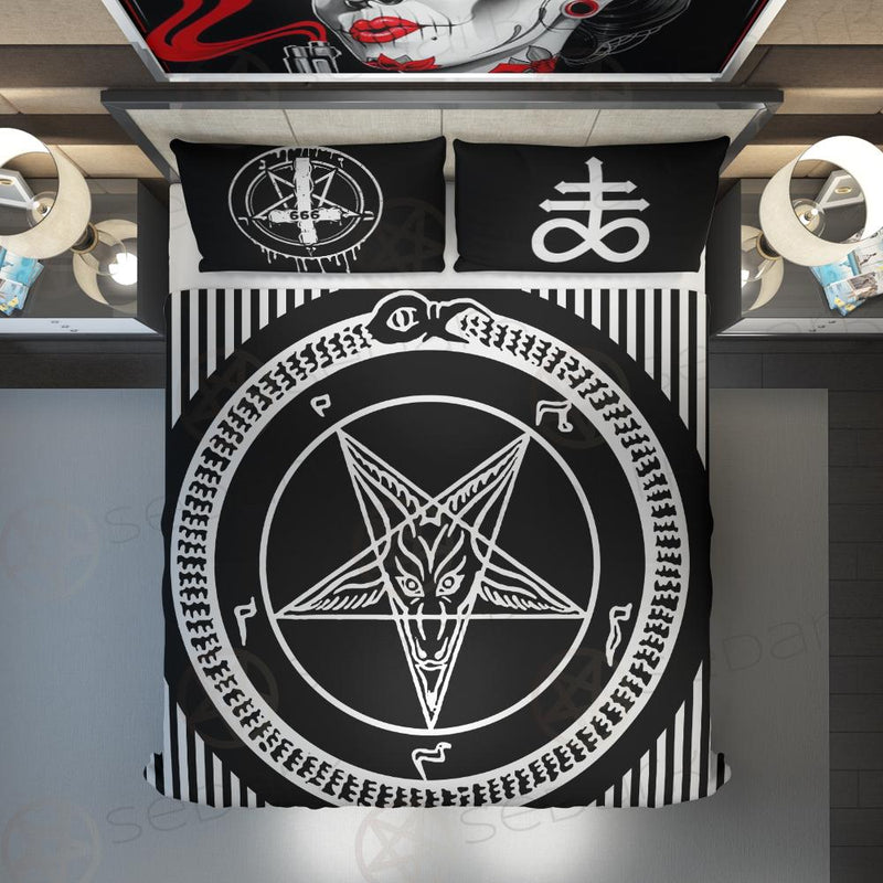 Satan Symbol Inverted Cross SED-0201 Bed set