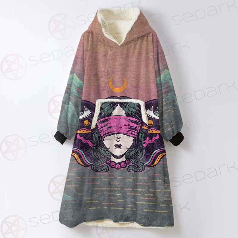 Gothic Girl Butterfly SED-0204 Oversized Sherpa Blanket Hoodie