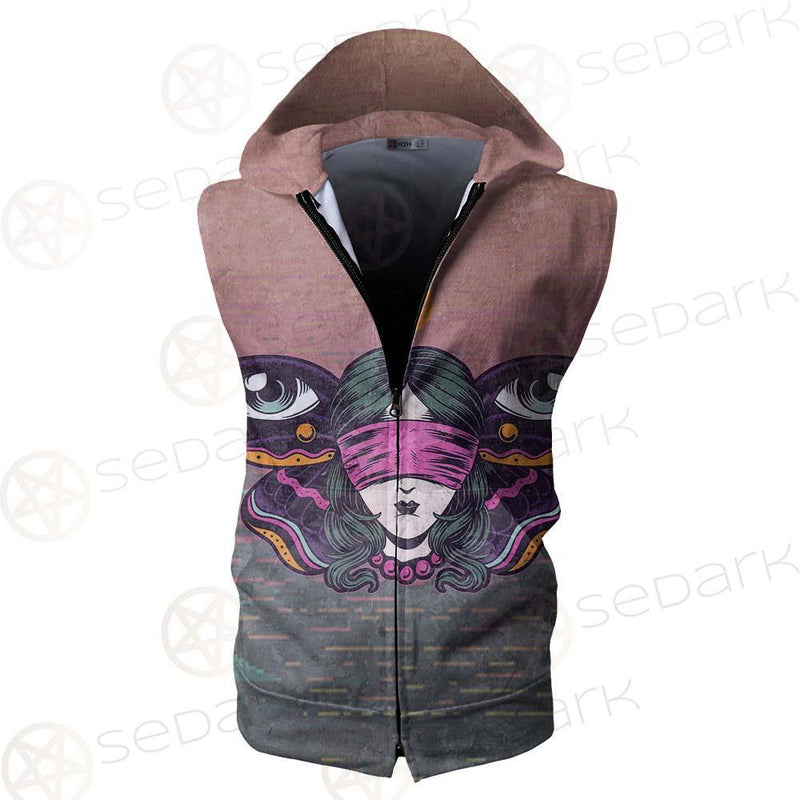 Gothic Girl Butterfly SED-0204 Zip Sleeveless Hoodie