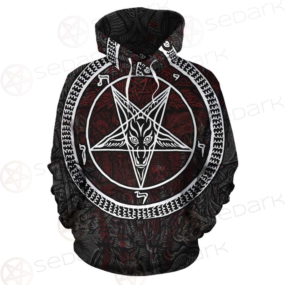 Satanic Sigil of Baphomet SED-0205 Hoodie Allover