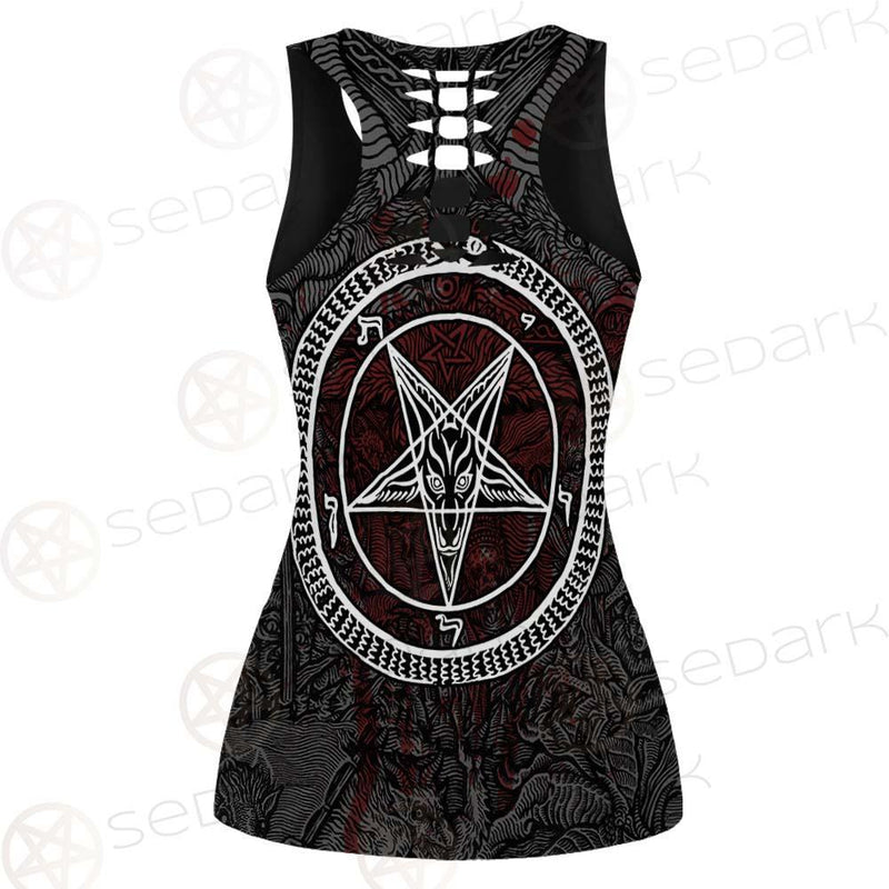 Satanic Sigil of Baphomet SED-0205 Hollow Out Tank Top