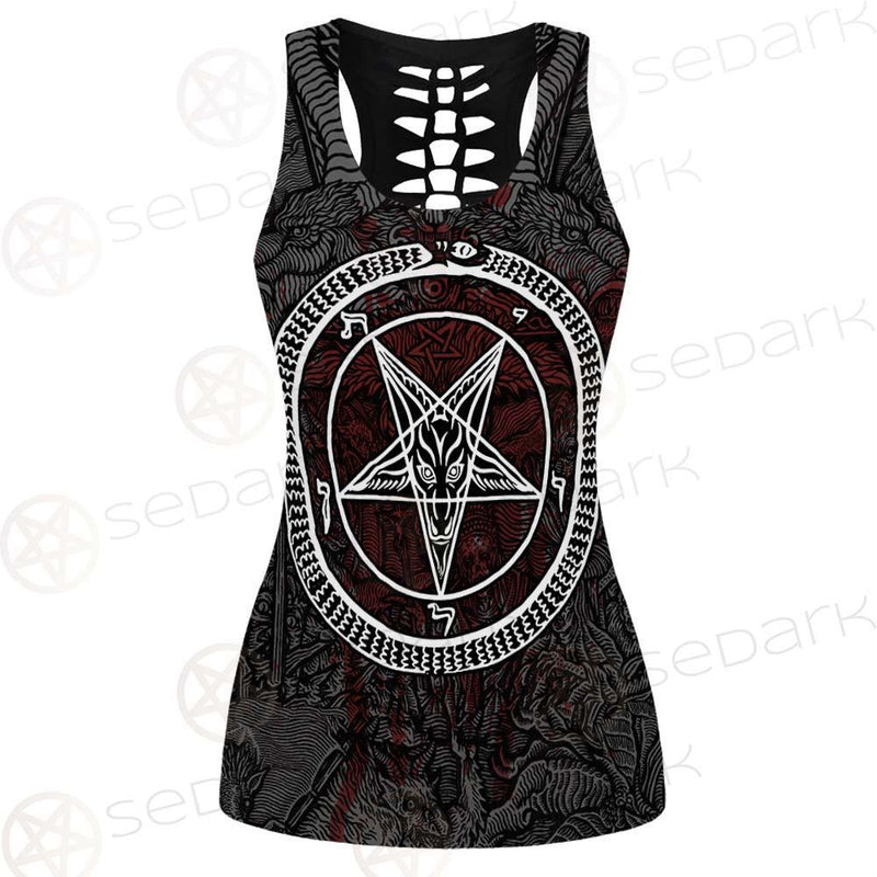 Satanic Sigil of Baphomet SED-0205 Hollow Out Tank Top
