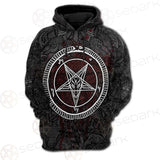 Satanic Sigil of Baphomet SED-0205 Hoodie Raglan