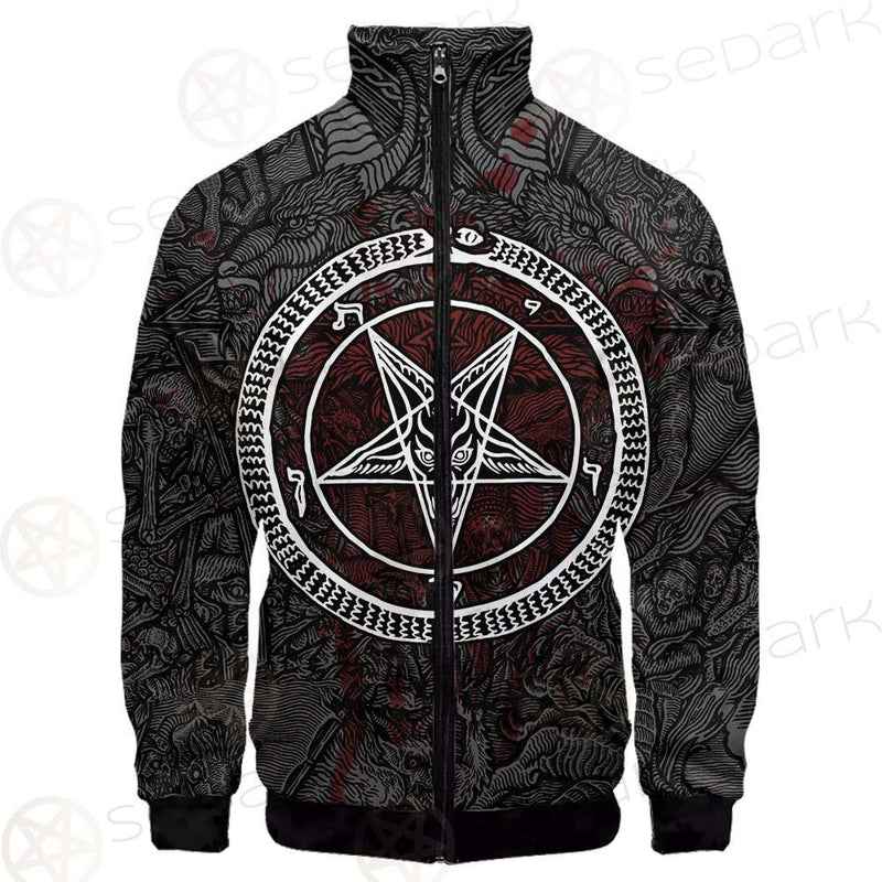 Satanic Sigil of Baphomet SED-0205 Stand-up Collar Jacket
