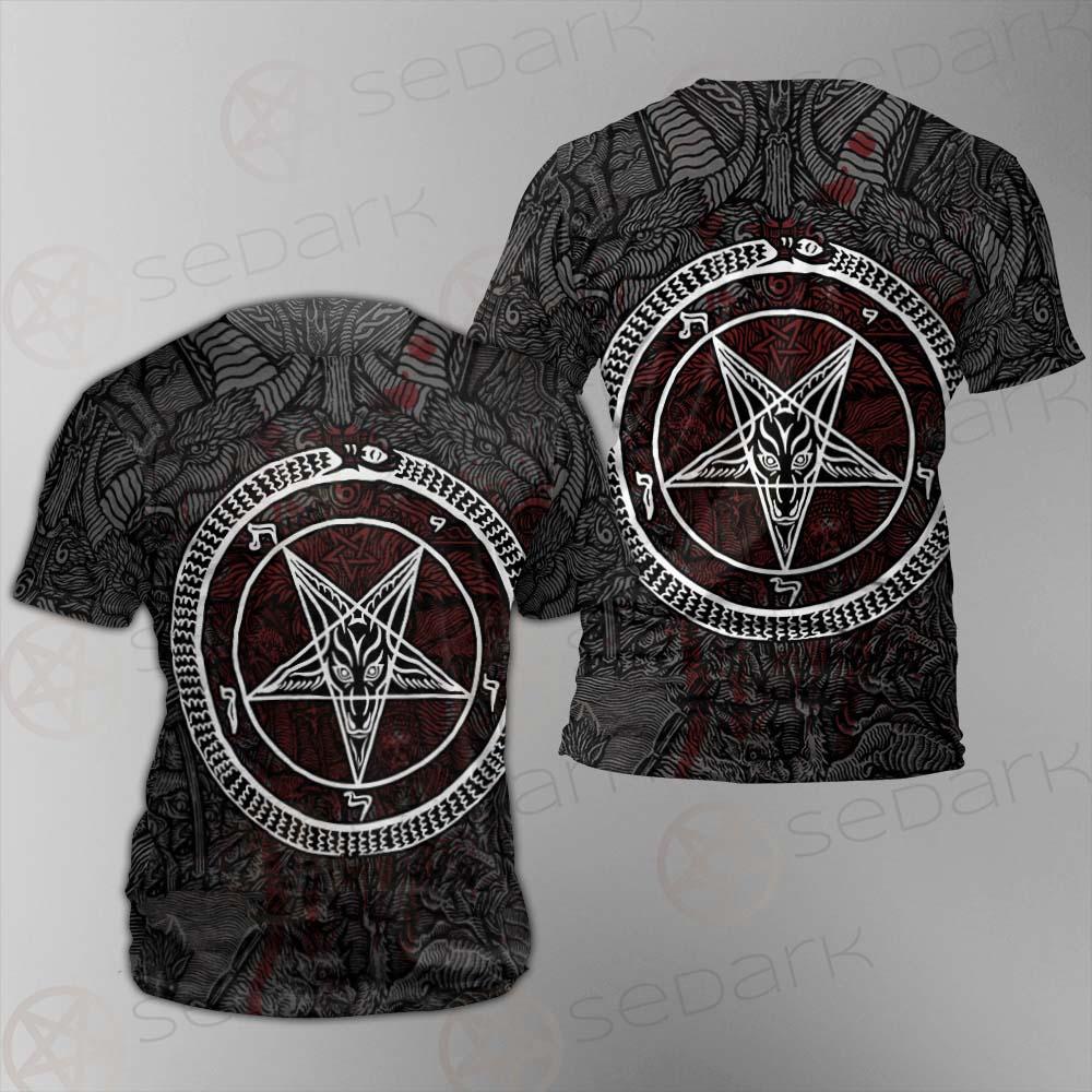 Satanic Merch Satanic Sigil of Baphomet SED-0205 Unisex T-shirt – Secret Darkness