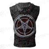 Satanic Sigil of Baphomet SED-0205 Zip Sleeveless Hoodie